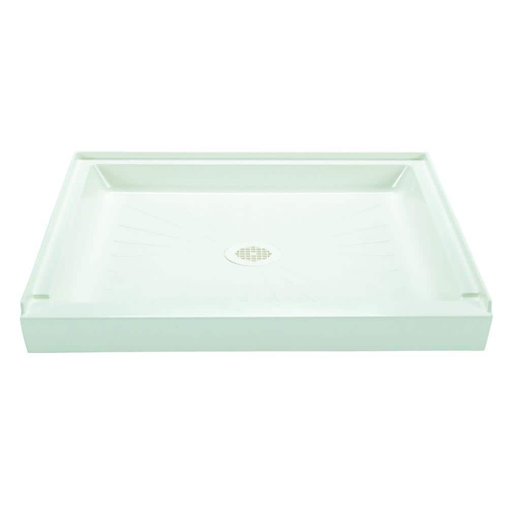 MUSTEE 48 x 32 Alcove Shower Pan Base with Center Drain in White -  3248M