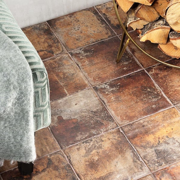 Angela Harris Dark Brown 8 in. x 8 in. Matte Ceramic Floor and Wall Tile (10.76 sq. ft./Case)