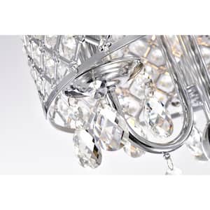 Marya 52 in. Glam Indoor Chrome Modern Reversible Ceiling Fan with Crystal Light Kit and Remote Control/Hanging Crystals