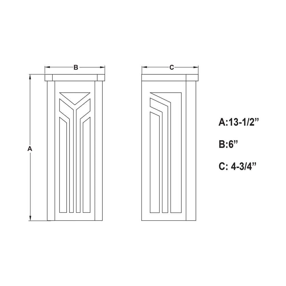 Evry Art Deco 13.5" Bronze Outdoor Wall Light with Soft White Panels