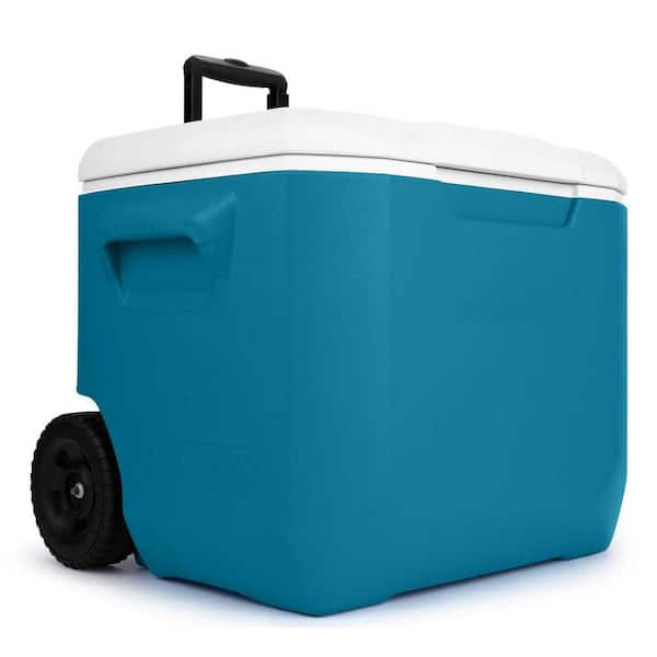 60 qt. Wheeled Portable drinks Cooler Blue