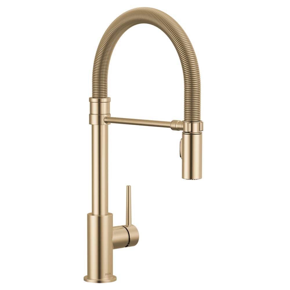 Golden arm brunt ゴールデンアーム Delta Trinsic Spring Spout Gold Champagne Bronze 19.63 in. H Pull