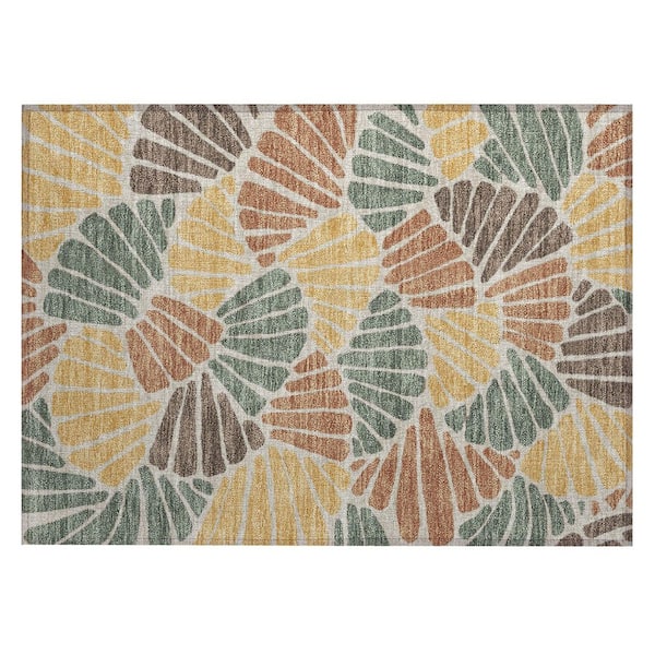 Chantille Machine Washable Indoor/Outdoor Abstract ACN2384 Basil 2 ft. x 3 ft. Accent Rug