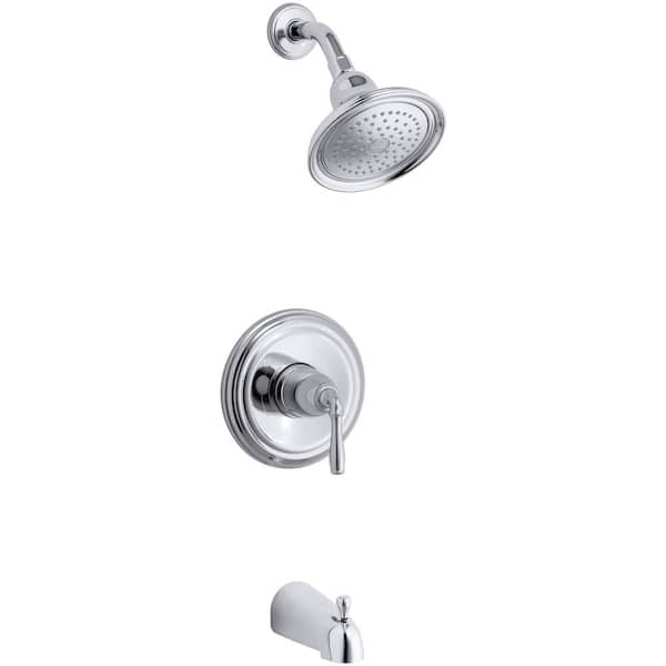 KOHLER Devonshire 1-Handle Rite-Temp Tub and Shower Faucet Trim Kit in ...