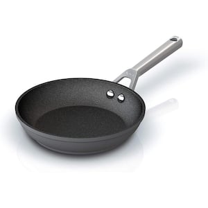8 in. Grey Foodi Never Stick Premium Aluminum and Stainless Steel Frying Pan