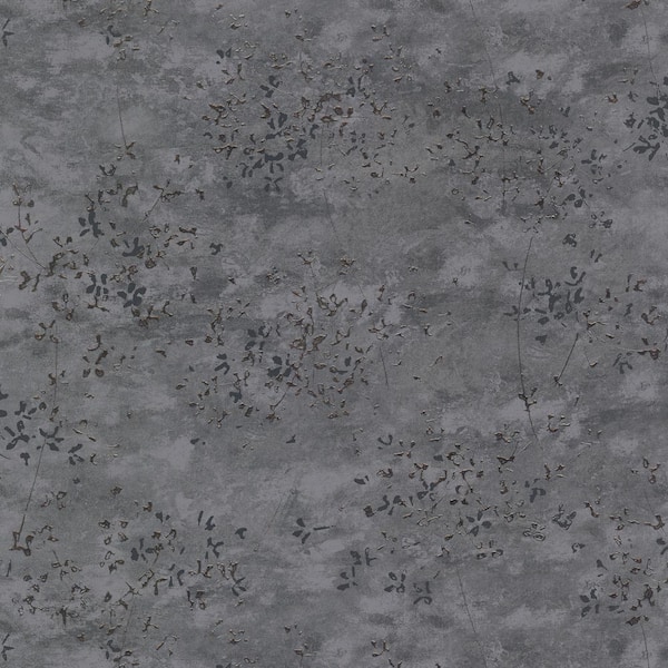 A-Street Prints Arian Sterling Inkburst Non Woven Paper Non-Pasted Metallic Wallpaper