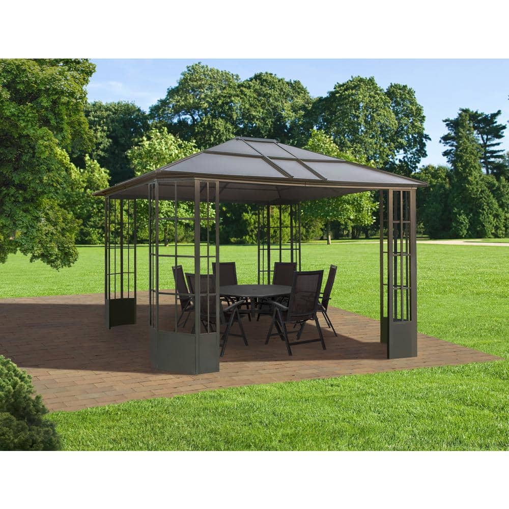 Sojag Savino 10 ft. x 12 ft. Black Rustproof Aluminum Framed