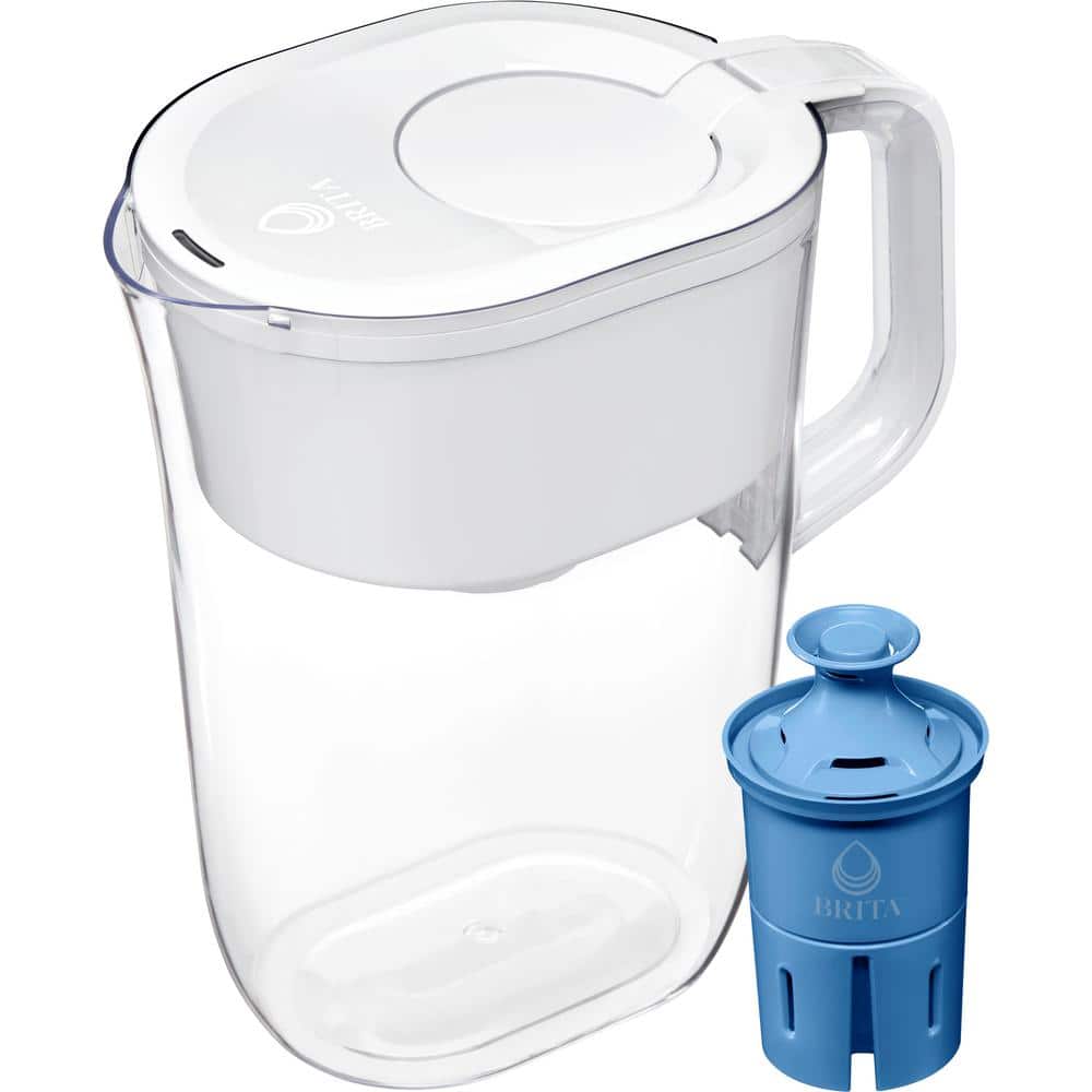 svinge Forkert sekvens Brita Tahoe 10-Cup Large Water Filter Pitcher in White with 1-Elite Filter  6025850688 - The Home Depot