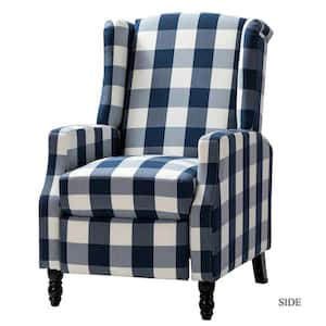 Celia Navy Wing Back Manual Recliner