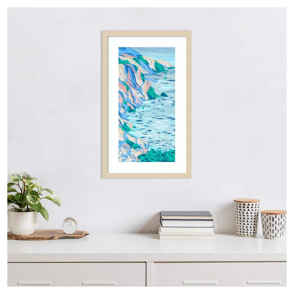 Melissa Wang Coastal Abstract Landscape Framed Wall Art Print