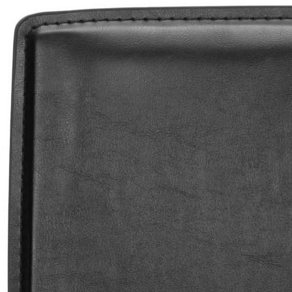 Jason 24'' Black Leather and Metal Counter Stools, Set of 2