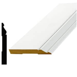 LWM 163E 5/8 in x 5-1/4 in. Primed Fiberboard Baseboard Molding