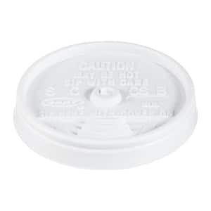 Sip Thru White Disposable Plastic Cup Lids, Fits 6 oz. to 10 oz. Cups (1000-Per Case)