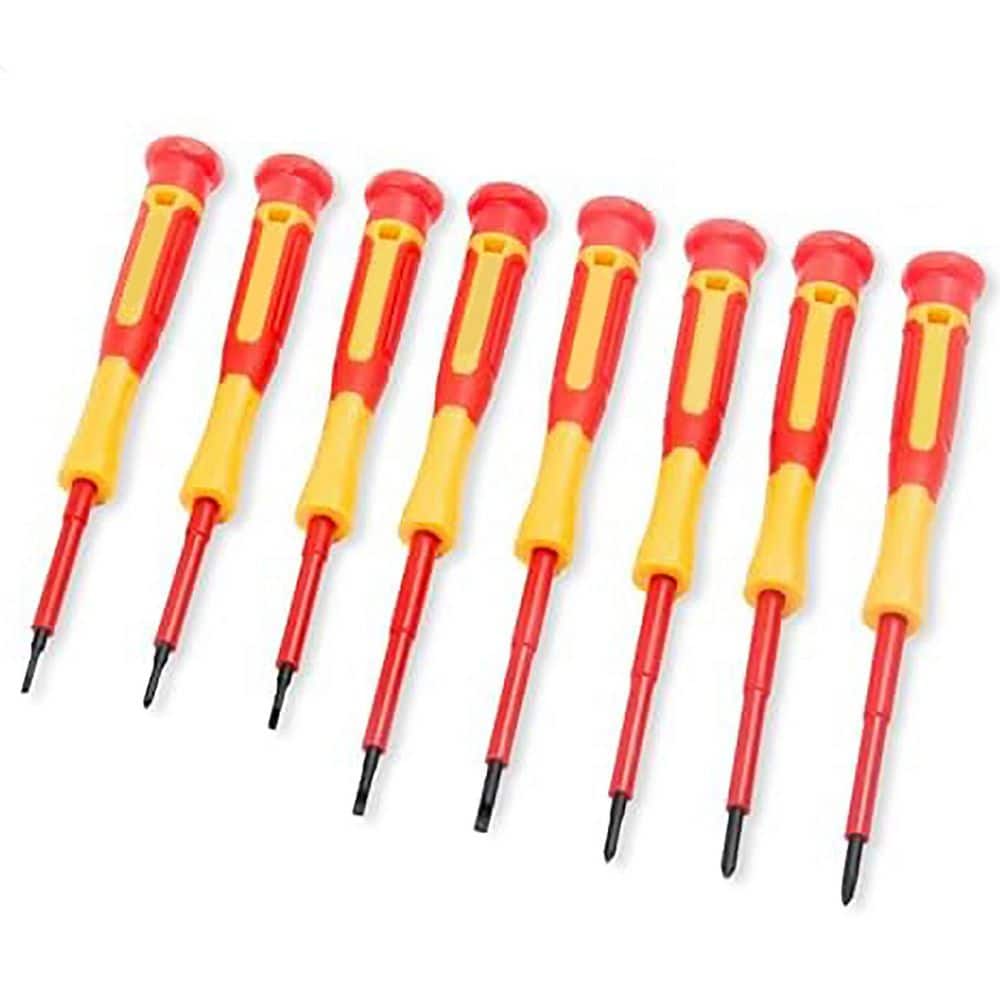 Yichuhaoxi 1000-Volt Mini 3.0 in. Shank 8 Bit Red Black Insulated