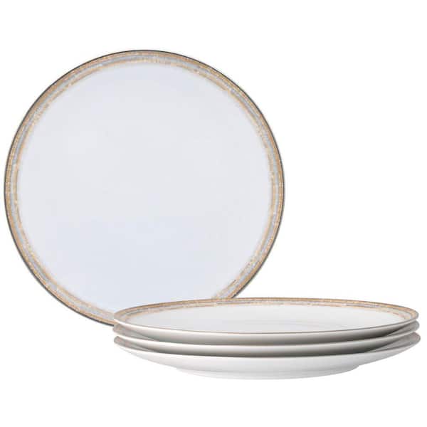 Raylan 10.5 in. White Porcelain Dinner Plates, Set of 4