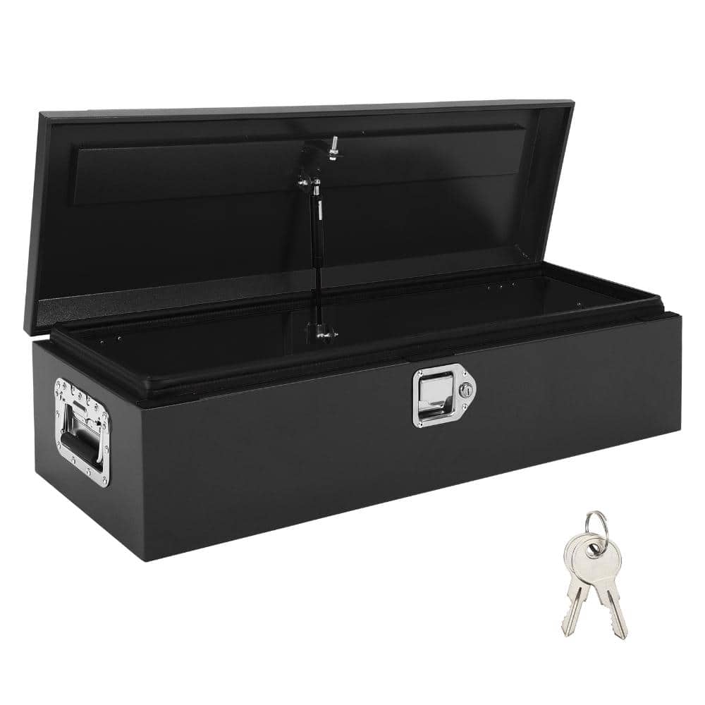 Black Steel Truck Bed Tool Box Dual Lids Diamond Plate 39 x 13 x 9 inches Storage for Truck RV Trailer price history on PriceWatchPro