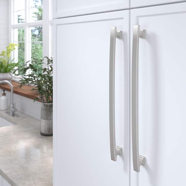 Rimouski Collection 12 5/8 in. (320 mm) Vintage Brushed Nickel Rectangular Cabinet Bar Pull