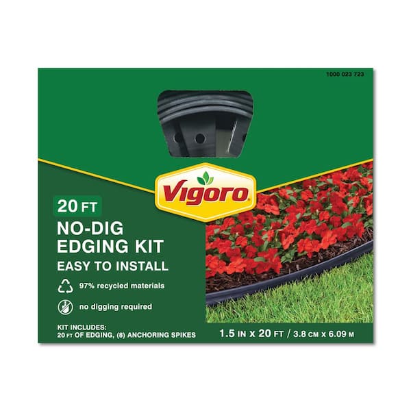 eRiNGo　0605 Vigoro 20 ft. No-Dig Plastic Landscape Edging Kit 3001-20HD-6