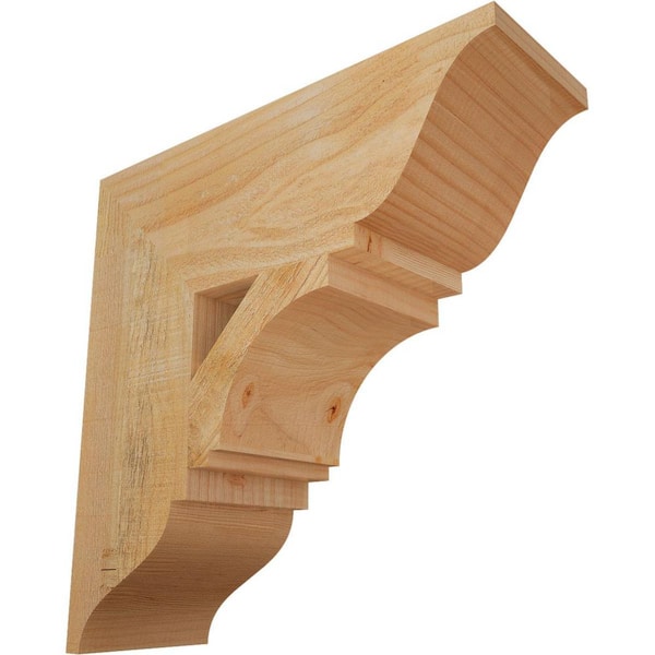 Ekena Millwork 6 in. x 18 in. x 18 in. Douglas Fir Imperial Traditional Rough Sawn Bracket
