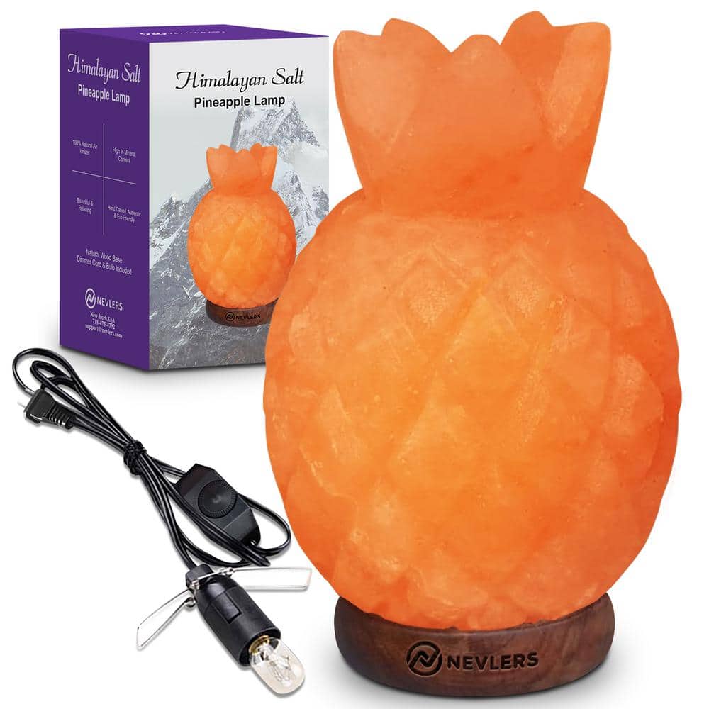 Nevlers 8 in. Pineapple Shaped Himalayan Salt Lamp - Dimmer Cord