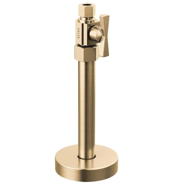 Gold 7.56 in. L Champagne Bronze Straight Supply Stop Valve
