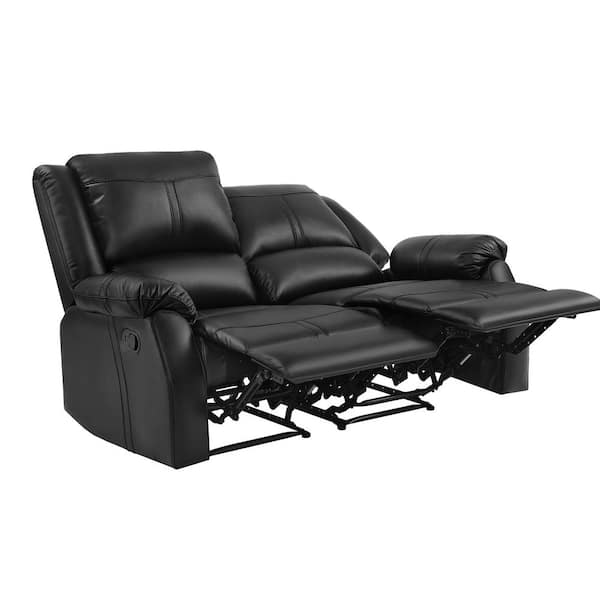 OrangeOne Jackson 59 in. W Rolled Arm Leather Upholstered 2-Seater