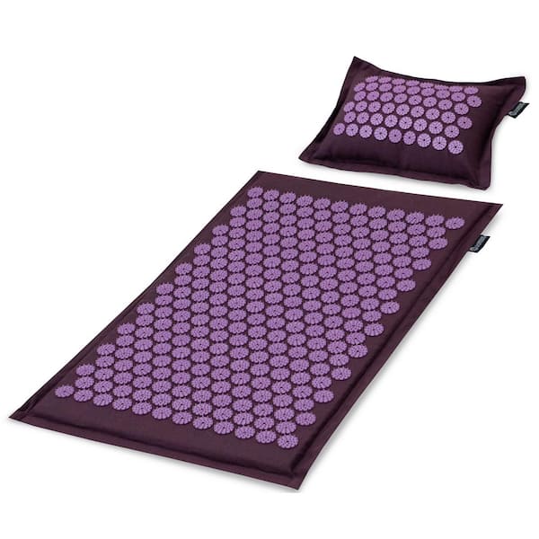 ProsourceFit Acupressure Mat and Pillow Set for Back/Neck Pain Relief and  Muscle Relaxation