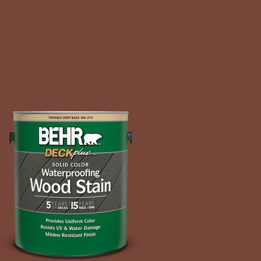1 gal. #S200-7 Earth Fired Red Solid Color Waterproofing Exterior Wood Stai