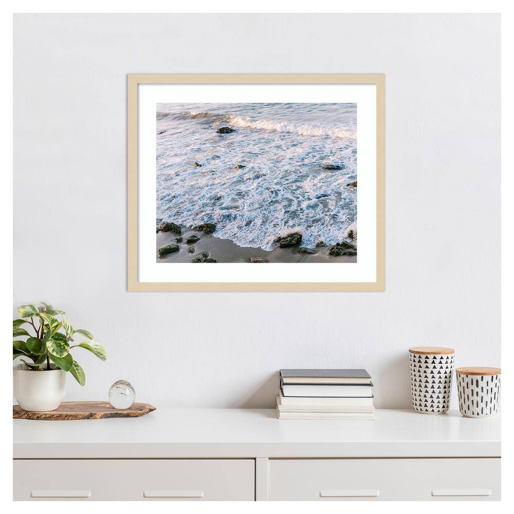 Low Tide II Coastal Landscape Photography in Natural Wood Frame