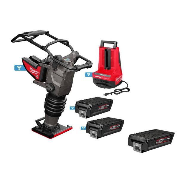 MX FUEL 70 KG Rammer Kit with (2) MX FUEL FORGE HD12. 0 Batteries, MX FUEL Super Charger, & MX8. 0 Battery