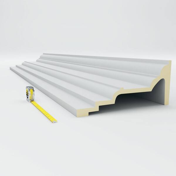 Ekena Millwork Traditional Massive Smooth 8.375 in. D x 8.375 in. W x 94.5 in. L Polyurethane Crown Moulding