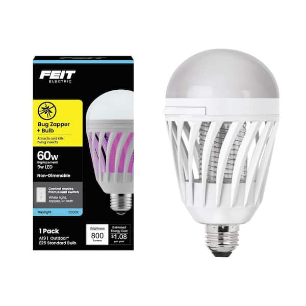 60-Watt Equivalent A19 3-Way CEC 90 CRI LED Bug Zapper Light Bulb (1-Pack)
