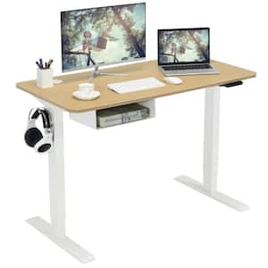 48 inch Electric Standing Desk Height Adjustable w/Control Panel & USB Port Natural