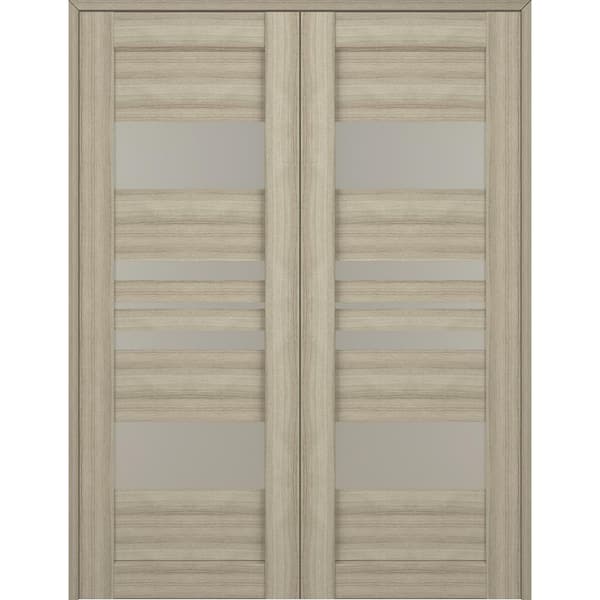 Belldinni Romi 56"x 84" Both Active 5-Lite Shambor Wood Composite Double Prehung Interior Door