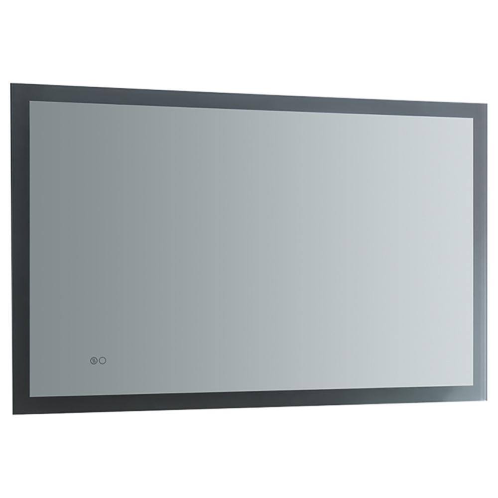 Sleek 48"x30" Frameless Rectangular Vanity Mirror with LED & Fog-Free Technology
