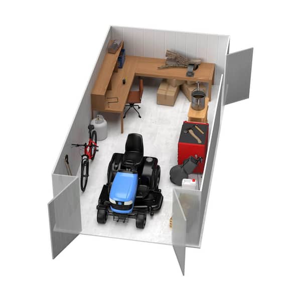 ABSCO Utility 10 ft. W x 19.5 ft. D Metal Storage Shed in Woodland