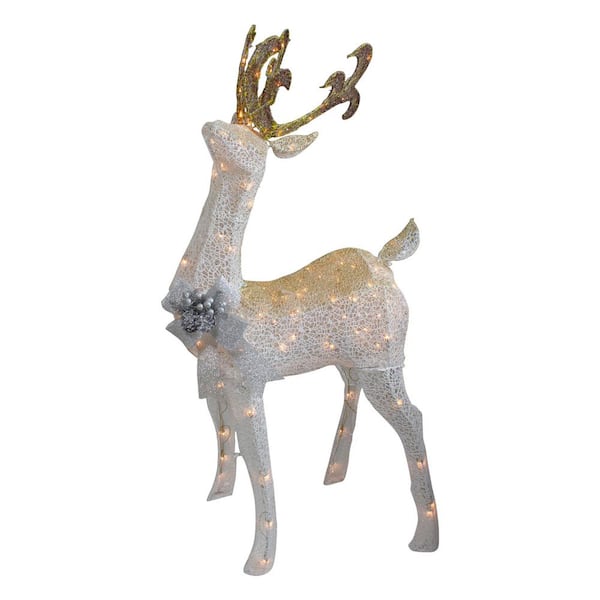 Lighted Standing Buck Outdoor Christmas Decoration 48 in. Warm White Lights