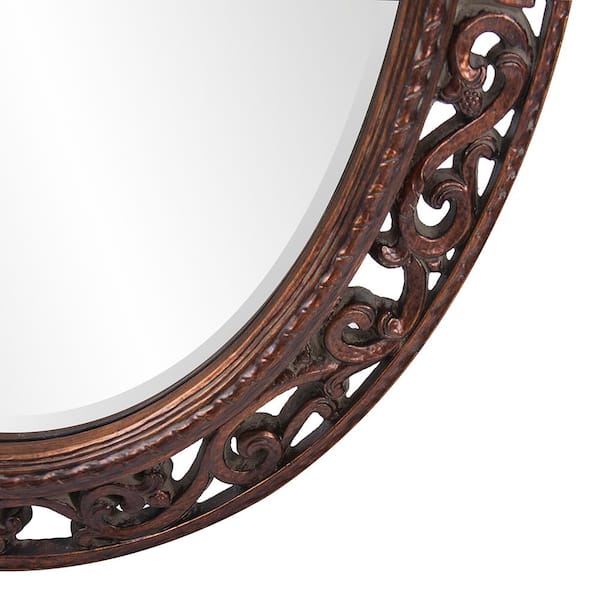 Marley Forrest - Medium Oval Antique Bronze Classic Mirror (38 in. H x 28 in. W)