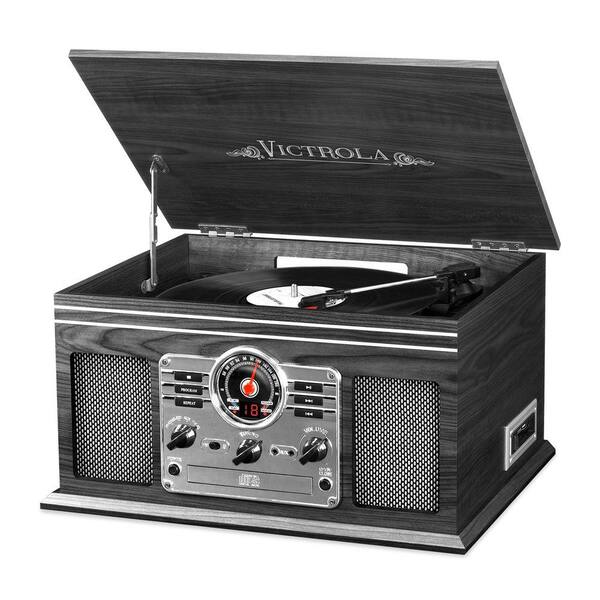 Victrola 8-in-1 Bluetooth Record Player & Multimedia Center...