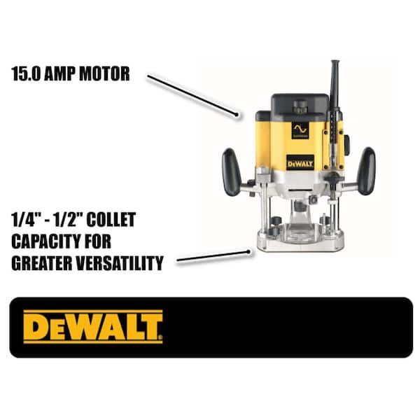 Huisdieren Ongeschikt Manoeuvreren DEWALT 3 HP EVS Plunge Router-DW625 - The Home Depot