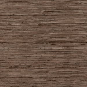 Grasscloth Brown Vinyl Peel and Stick Wallpaper Roll (Covers 28.18 sq. ft.)