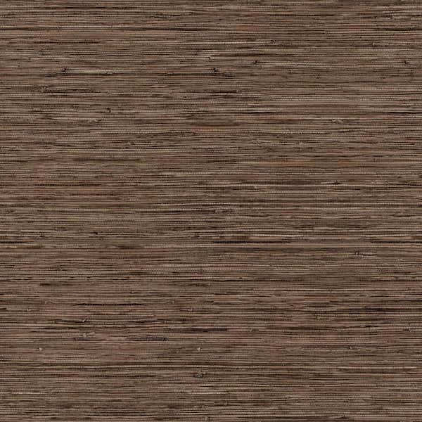 RoomMates Grasscloth Brown Vinyl Peel and Stick Wallpaper Roll (Covers 28.18 sq. ft.)