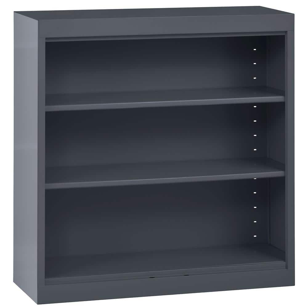 Welded 36 in. Tall Charcoal Metal Standard Bookcase