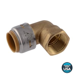 Max 3/4 in. Push-to-Connect x FIP Brass 90-Degree Elbow Fitting
