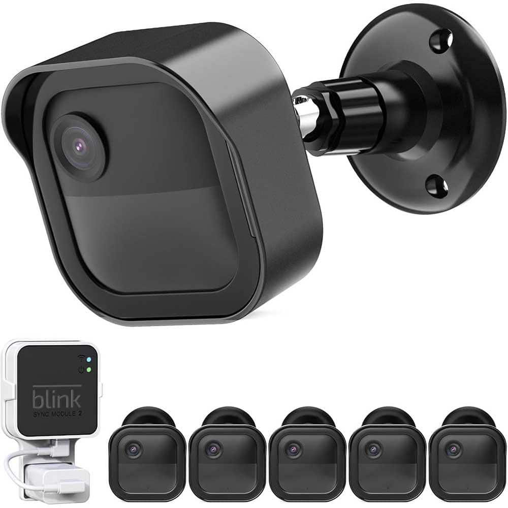5-Pack Weatherproof Outdoor Camera Mounts with 360 Adjustable Mount and Syn