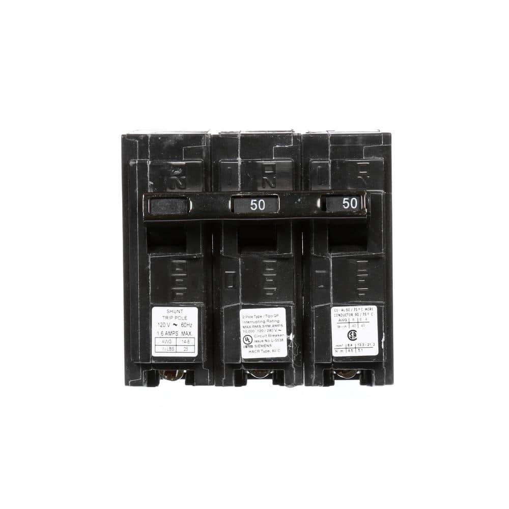 50 Amp Double-Pole Type QP Circuit Breaker with 120-Volt Shunt Trip price history on PriceWatchPro