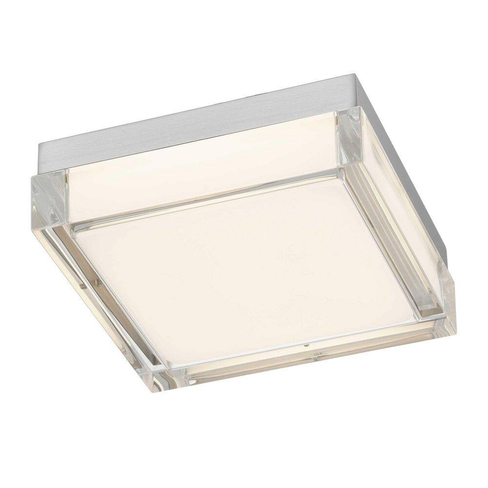 Stratified Glow 24-Watt Chrome Square Integrated LED Flush Mount Light 1500 Lumens price history on PriceWatchPro