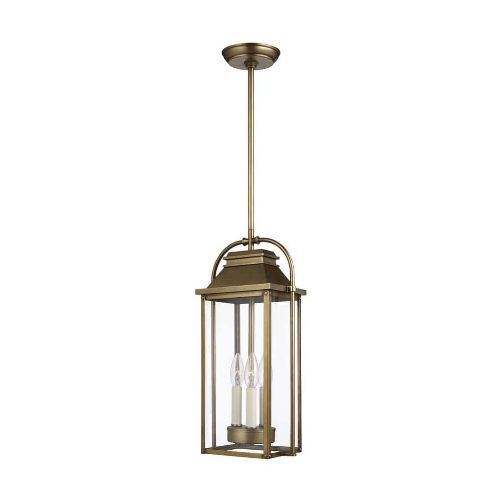 Feiss Ol13209 Wellsworth 3 Light 9  Wide Outdoor Taper Candle Mini Pendant