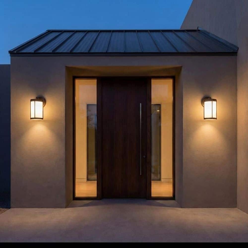 Luning 6.13 in. W 1-Light Antique Bronze Hardwired Small LED Outdoor Wall Lantern Sconce, Bulb Included price history on PriceWatchPro