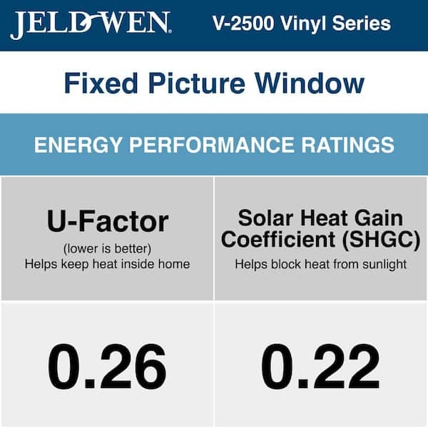 47.5 in. x 35.5 in. V-4500 Series White Vinyl Fixed Picture Window with Colonial Grids/Grilles